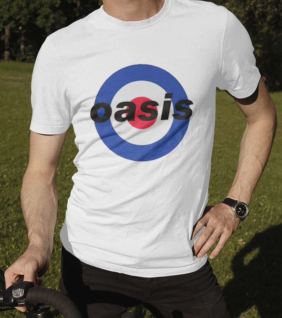 Oasis Mod Roundel Brit Pop Icon Style T-Shirt