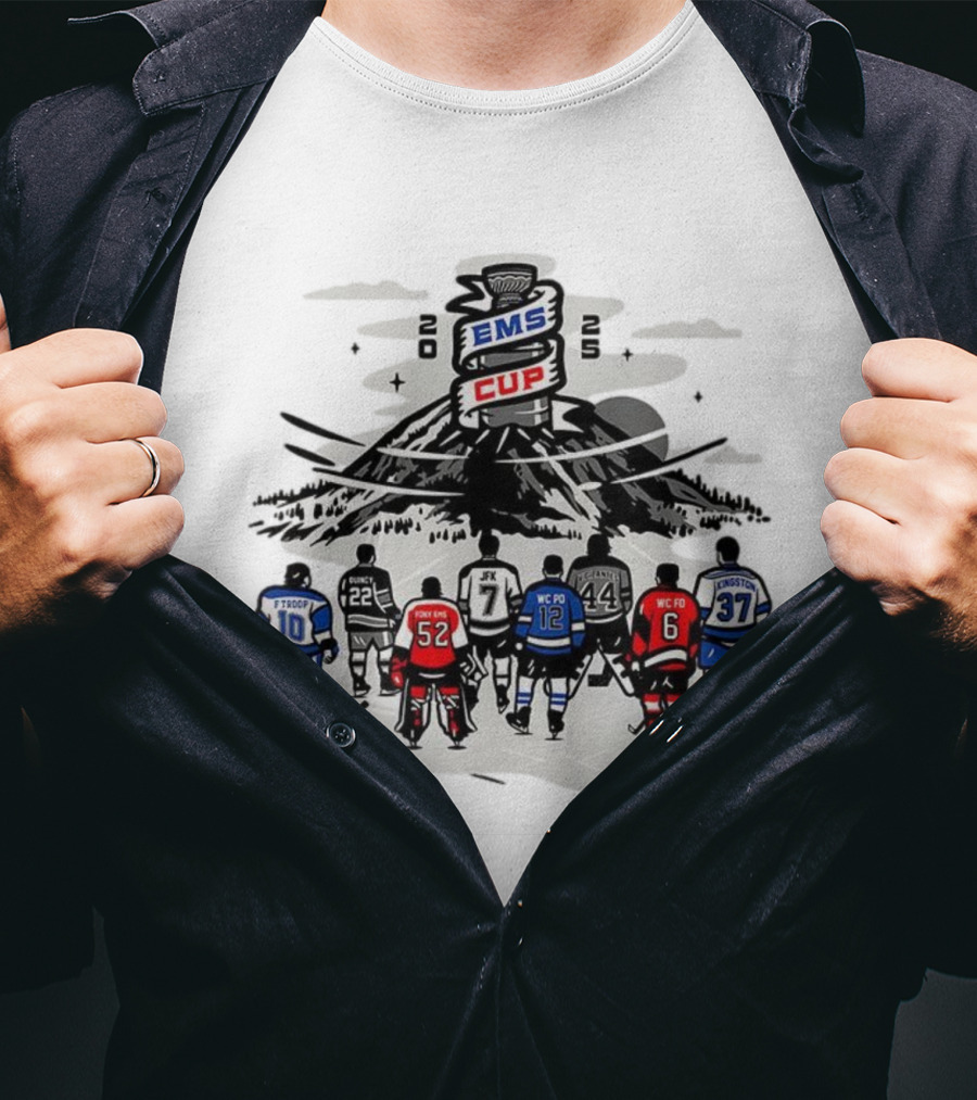 EMS Cup 2025 Hockey Players F Troop Quincy JFK Kingston WC Fo WC Po Foxy EMS T-Shirt