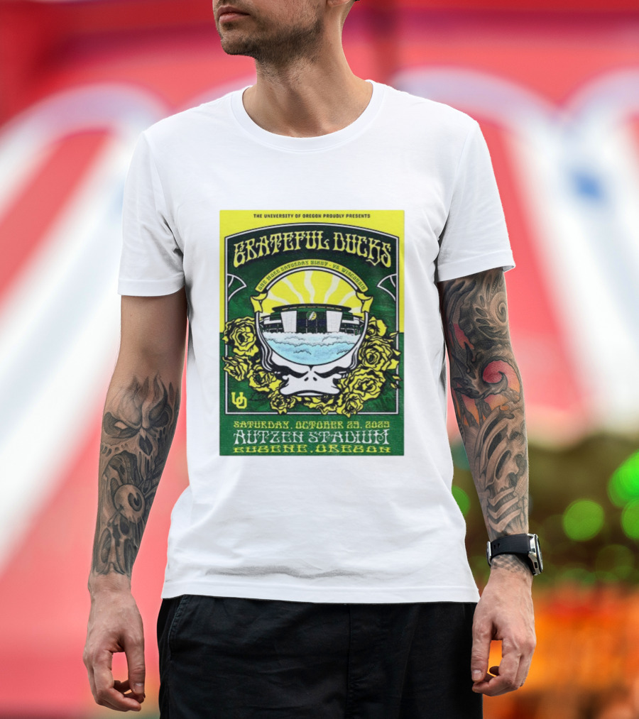 University of Oregon Grateful Ducks One More Saturday Night vs Wisconsin October 25 2025 Autzen Stadium Eugene T-Shirt