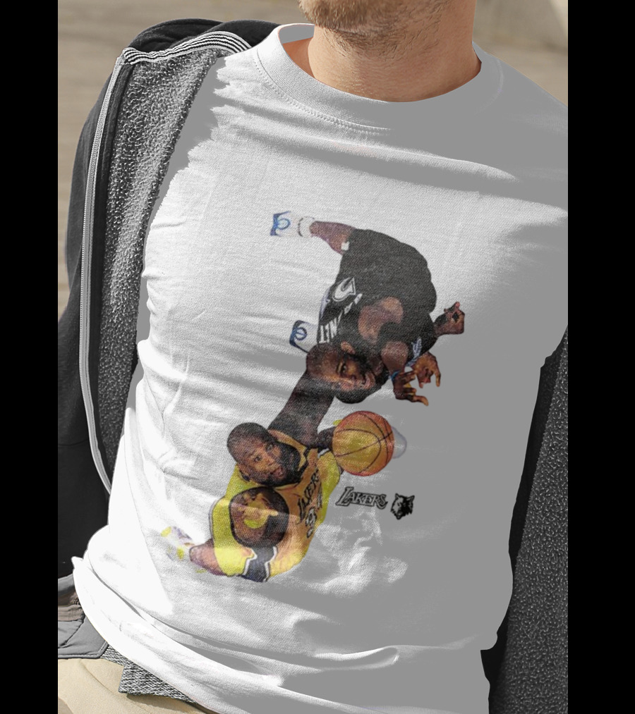 Kobe Bryant Los Angeles Lakers Kevin Garnett Minnesota Timberwolves NBA Vintage Rivalry T-Shirt