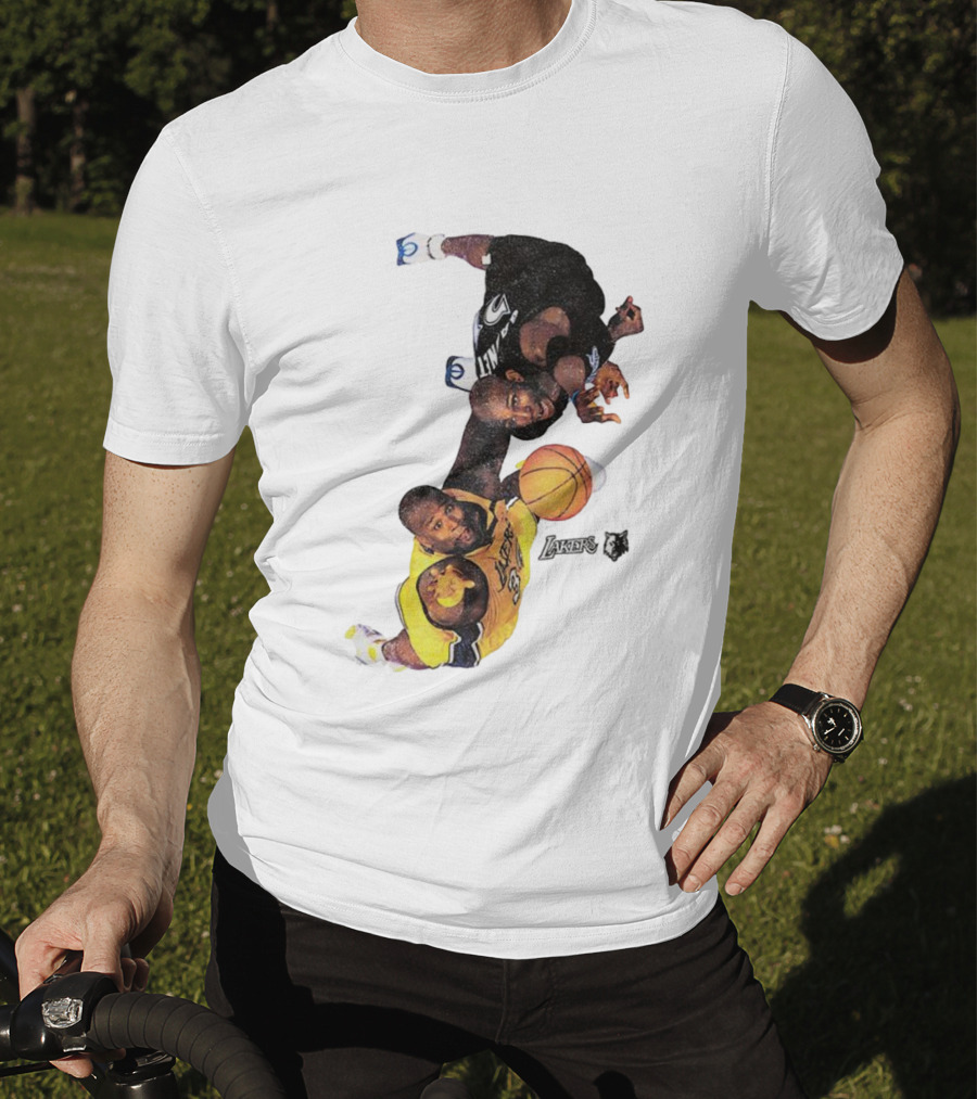 Kobe Bryant Los Angeles Lakers Kevin Garnett Minnesota Timberwolves NBA Vintage Rivalry T-Shirt