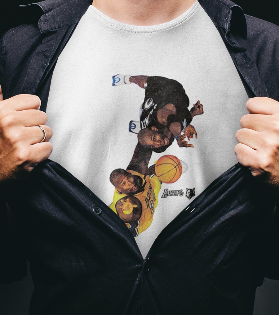 Kobe Bryant Los Angeles Lakers Kevin Garnett Minnesota Timberwolves NBA Vintage Rivalry T-Shirt