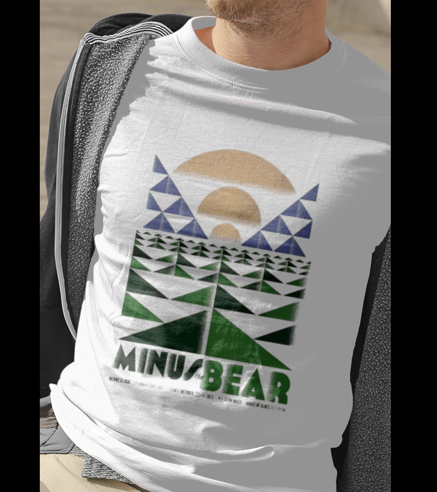 Minus The Bear Concert October 25 2025 House Of Blues Boston MA Geometric Sunset Design T-Shirt