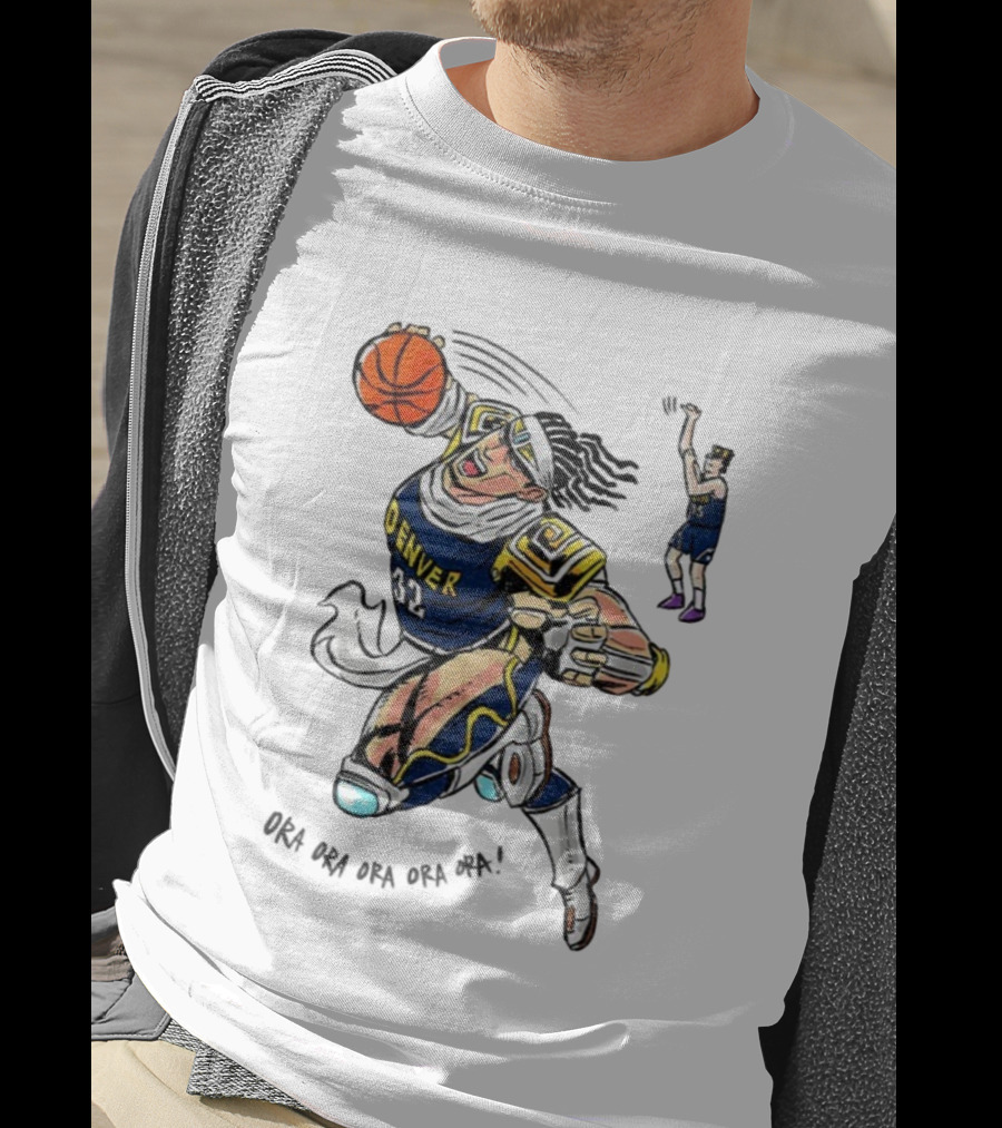 Denver Nuggets Anime Nikola Jokić Vs Aaron Gordon Basketball Ora Ora T-Shirt
