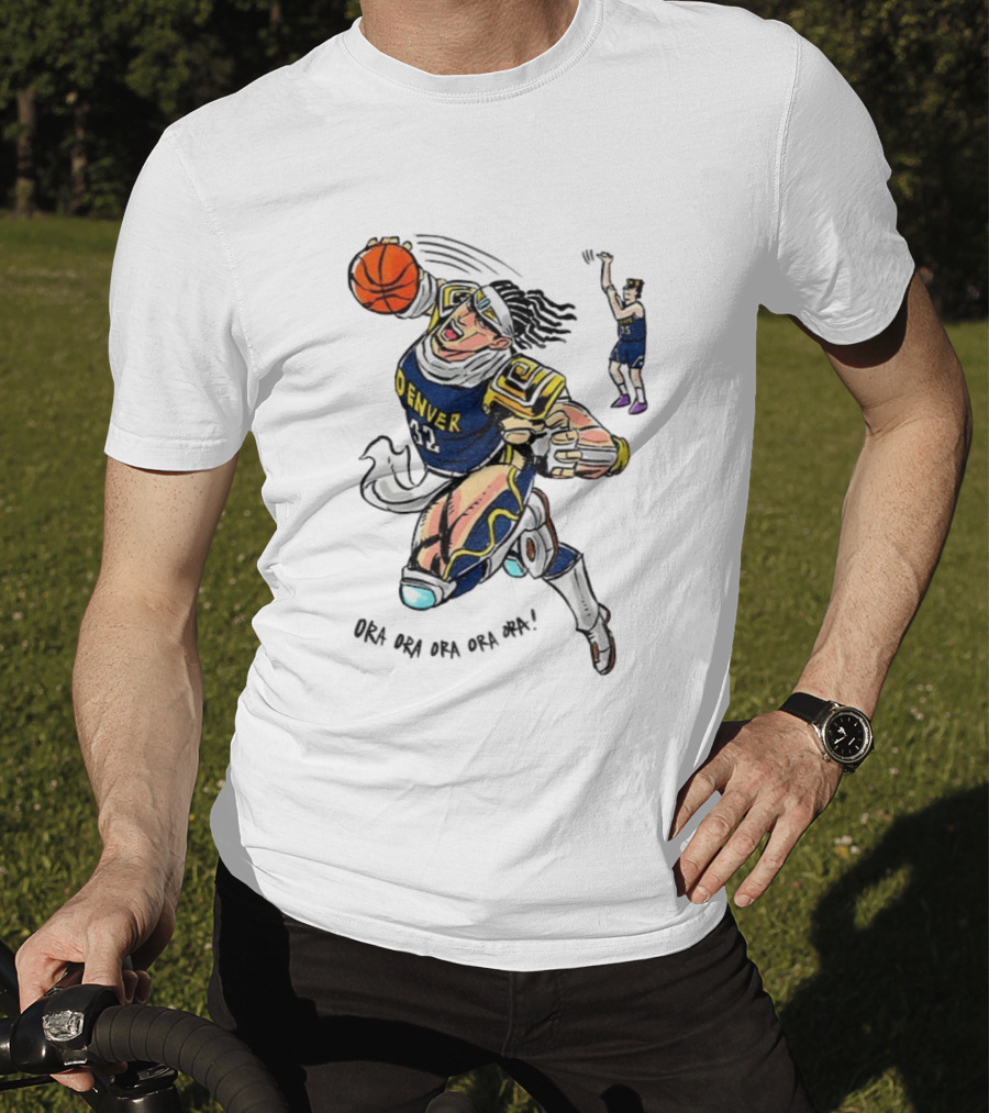 Denver Nuggets Anime Nikola Jokić Vs Aaron Gordon Basketball Ora Ora T-Shirt