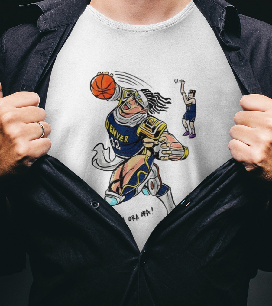 Denver Nuggets Anime Nikola Jokić Vs Aaron Gordon Basketball Ora Ora T-Shirt