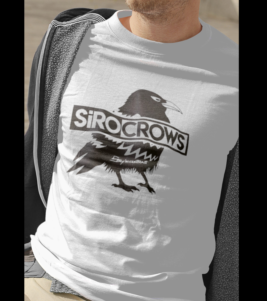 Sirocrows Contrasting Silhouette Bird Logo T-Shirt