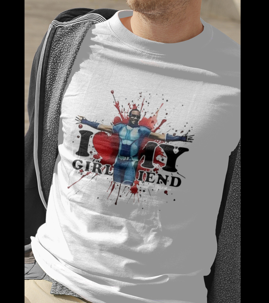 A-Train I Love Girlfriend Valentine's Day Splatter Heart T-Shirt