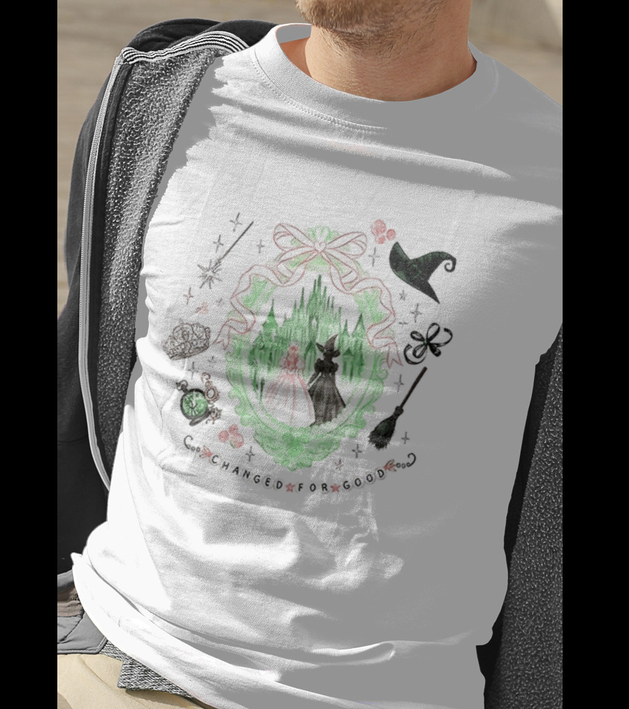 Coquette Bow Wicked Emerald City Silhouettes Changed For Good T-Shirt