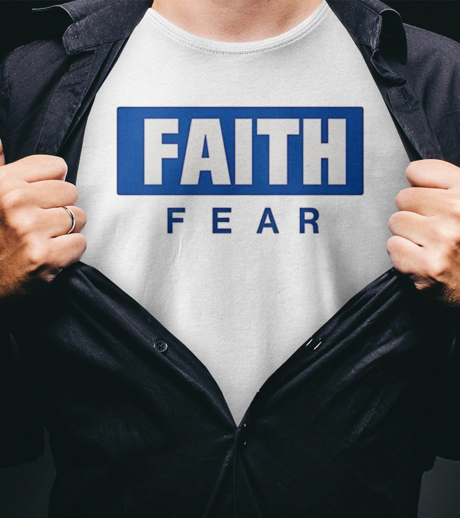 FAITH Over Fear Bold Block Lettering T-Shirt