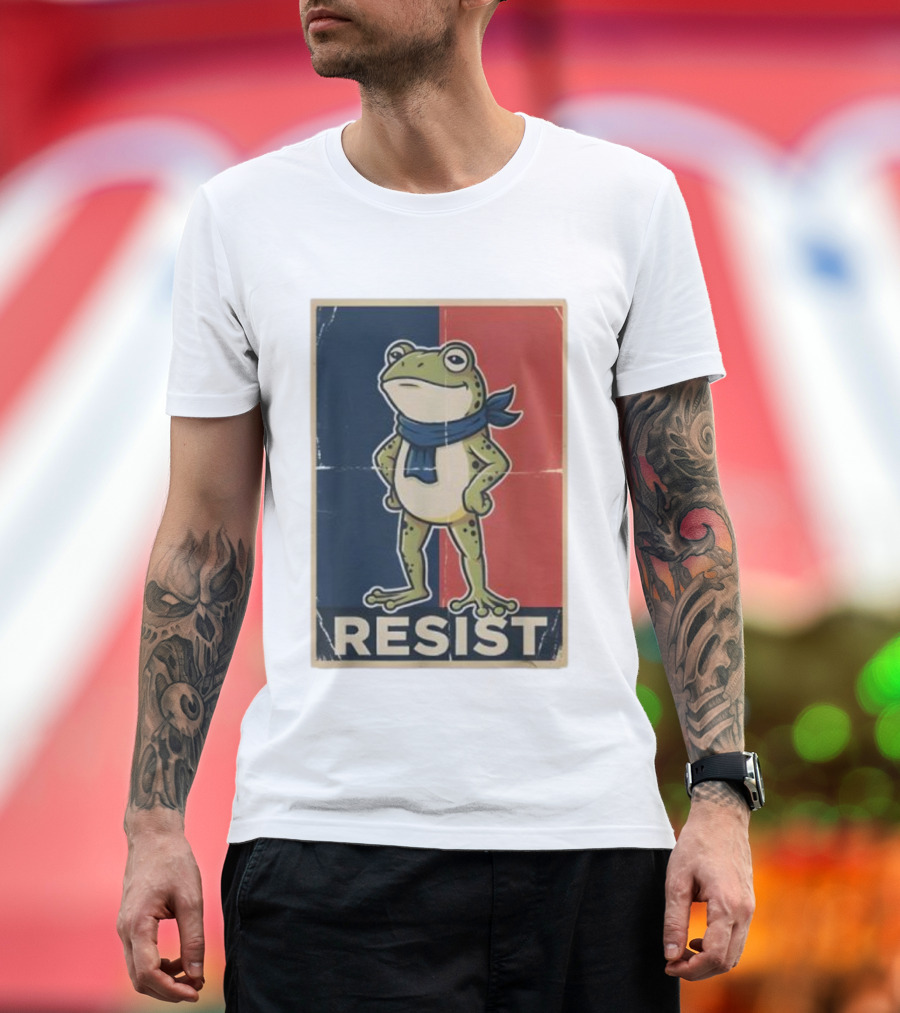 Resist Frog Stand No Kings Day T-Shirt