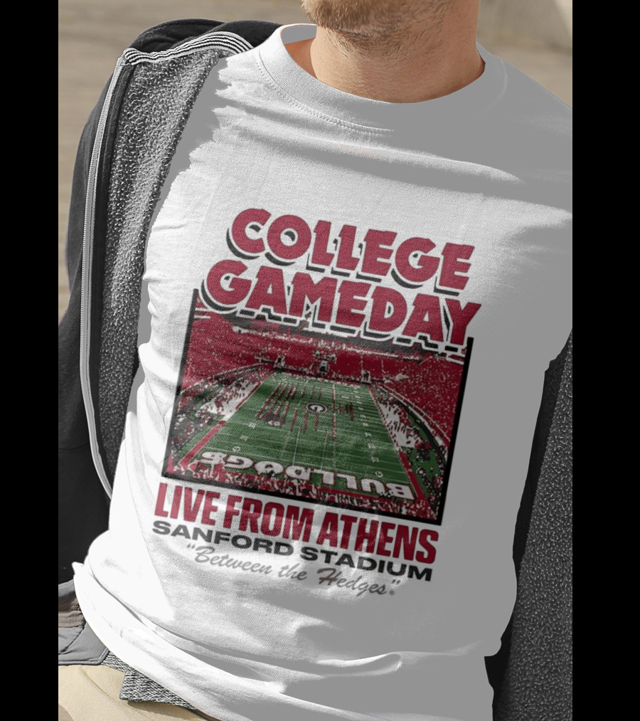College Gameday Live From Athens Georgia Bulldogs 2025 Stanford Stadium T-Shirt