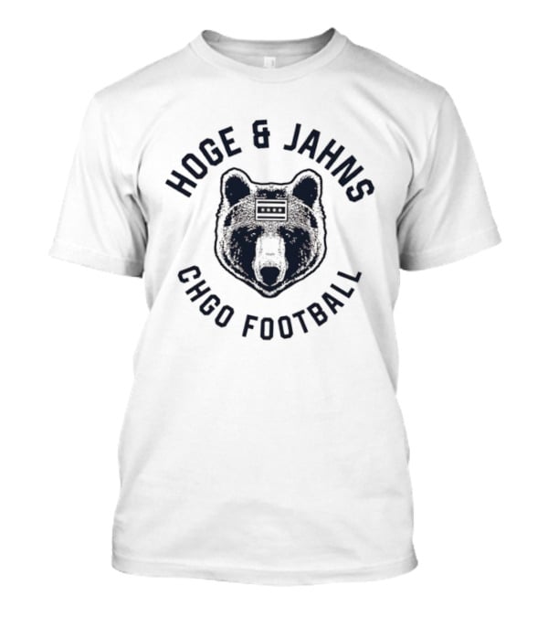 Hoge Jahns CHGO Football Bear Face Design T-Shirt