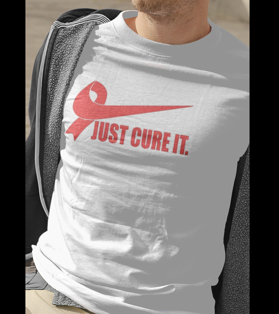Just Cure It Breast Cancer Awareness Ribbon T-Shirt