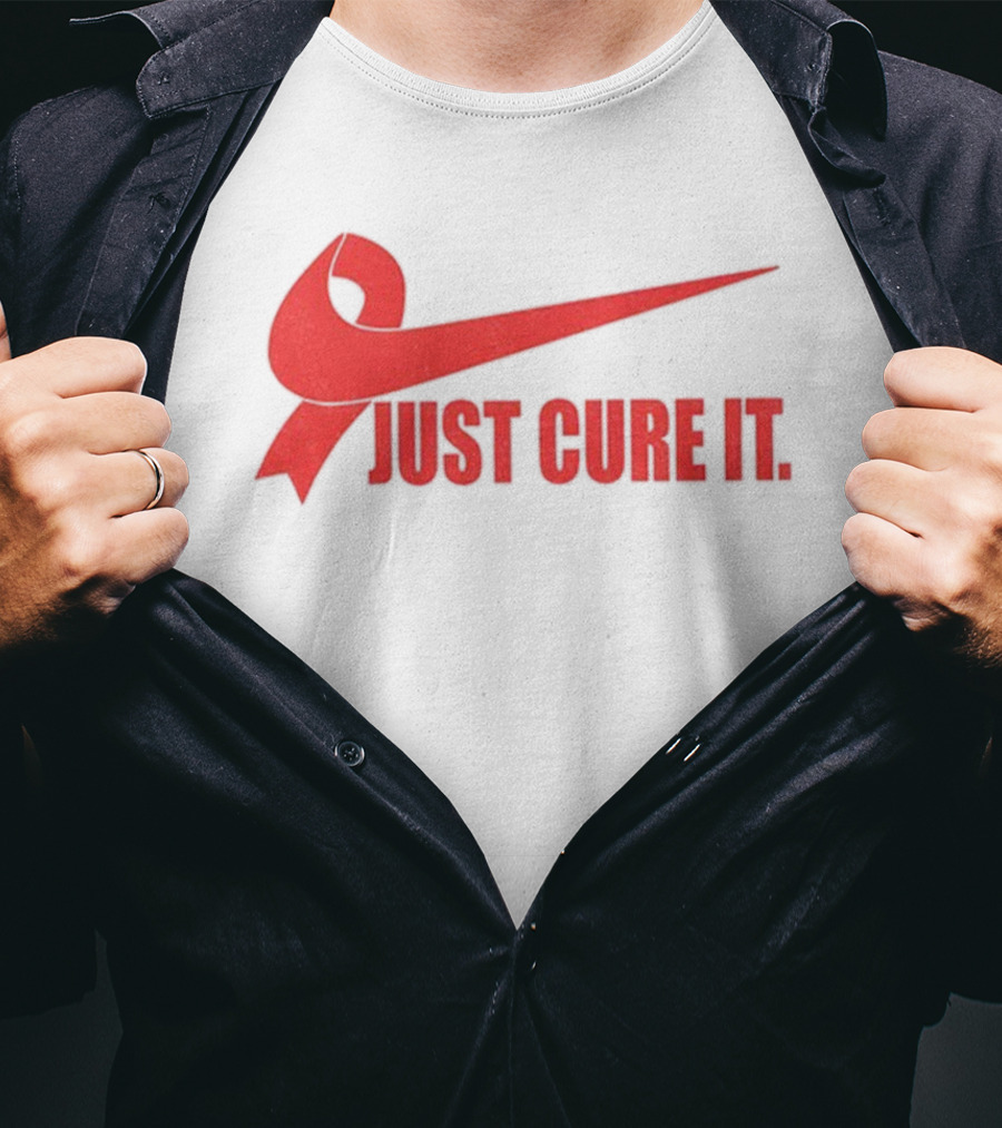 Just Cure It Breast Cancer Awareness Ribbon T-Shirt