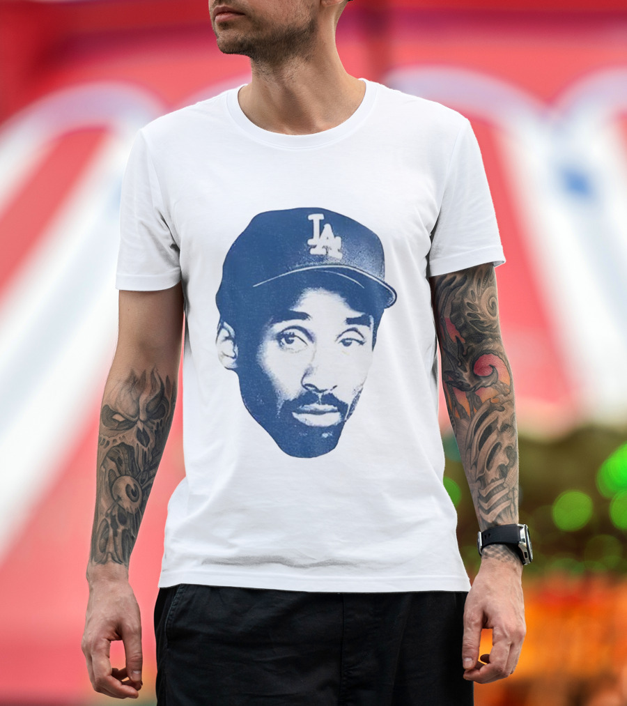 Kobe Bryant Los Angeles Dodgers MLB Vintage Big Face T-Shirt