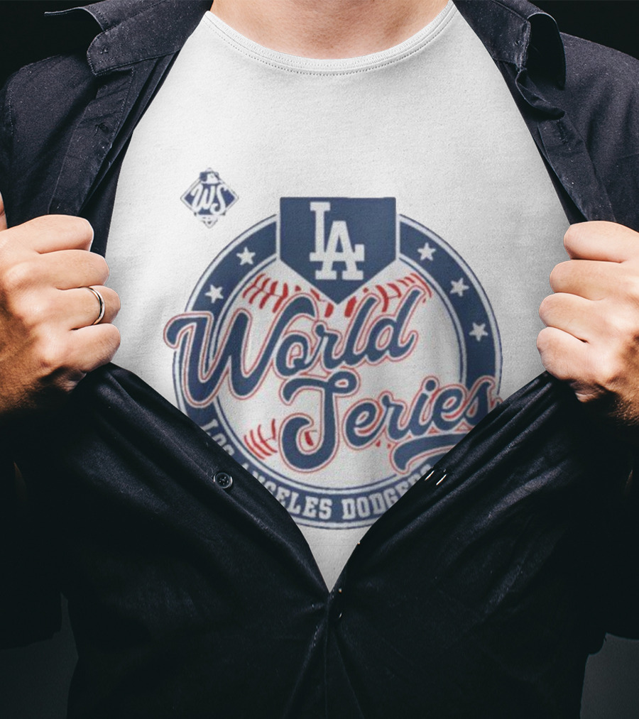 Los Angeles Dodgers 2025 World Series LA Majestic Threads T-Shirt