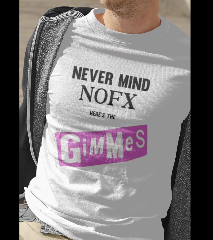 Nevermind NOFX Here's The Gimmes Pink Logo T-Shirt