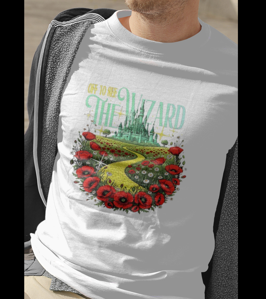 Off To See The Wizard Yellow Brick Road Castle Poppies T-Shirt