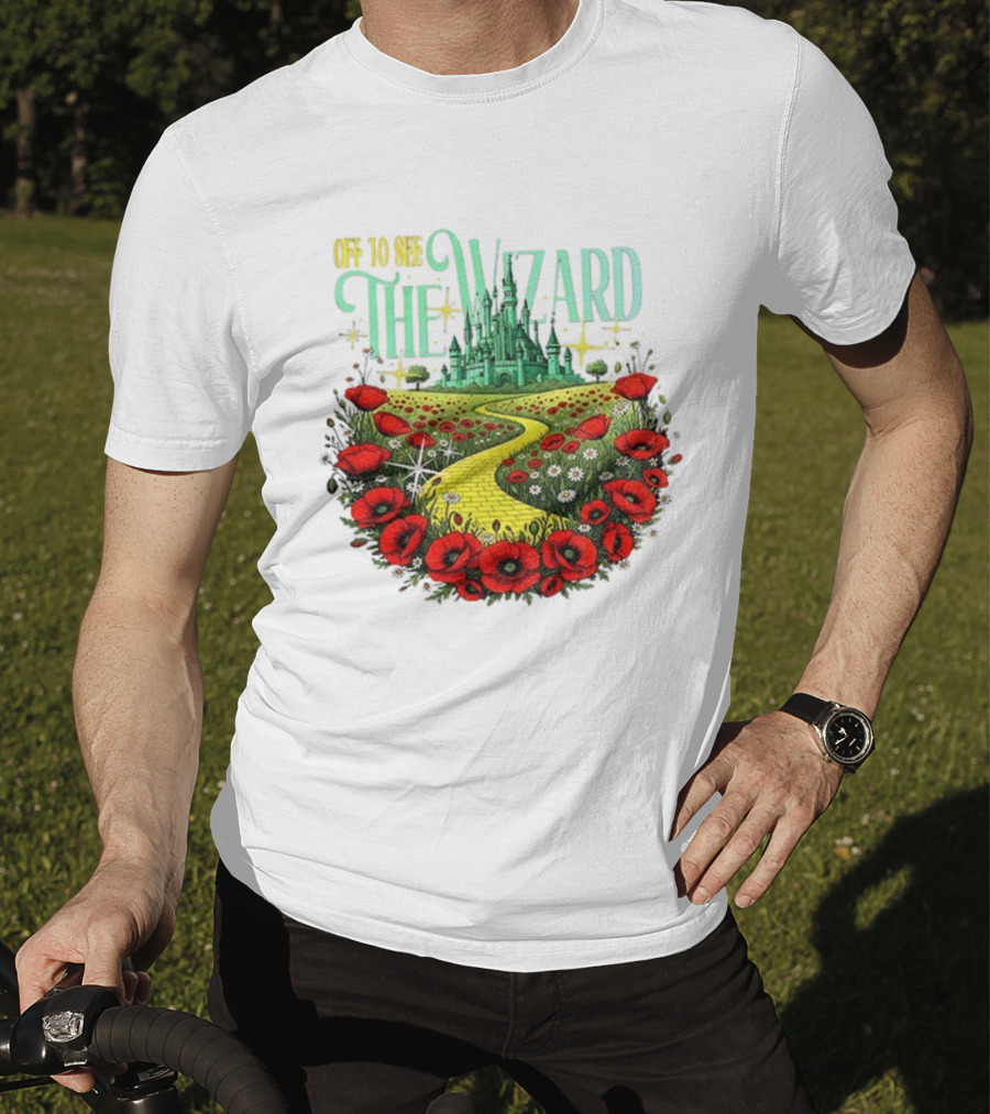 Off To See The Wizard Yellow Brick Road Castle Poppies T-Shirt