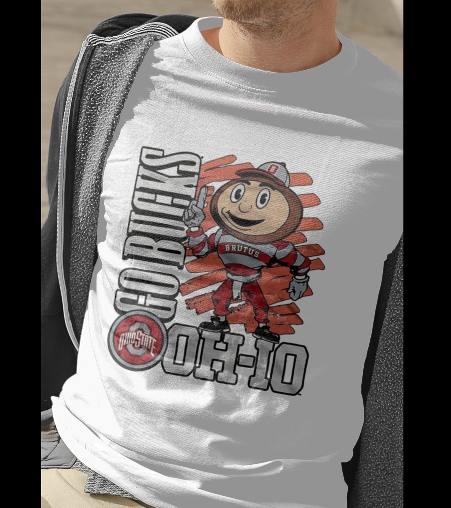 Ohio State Buckeyes Brutus Mascot Go Bucks OH-IO T-Shirt