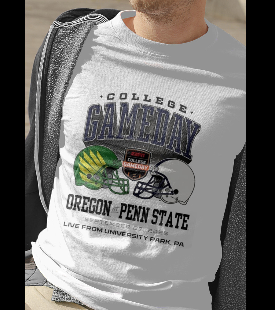 Gameday Oregon Ducks Vs Penn State Nittany Lions ESPN College Football 2025 Helmet Showdown T-Shirt