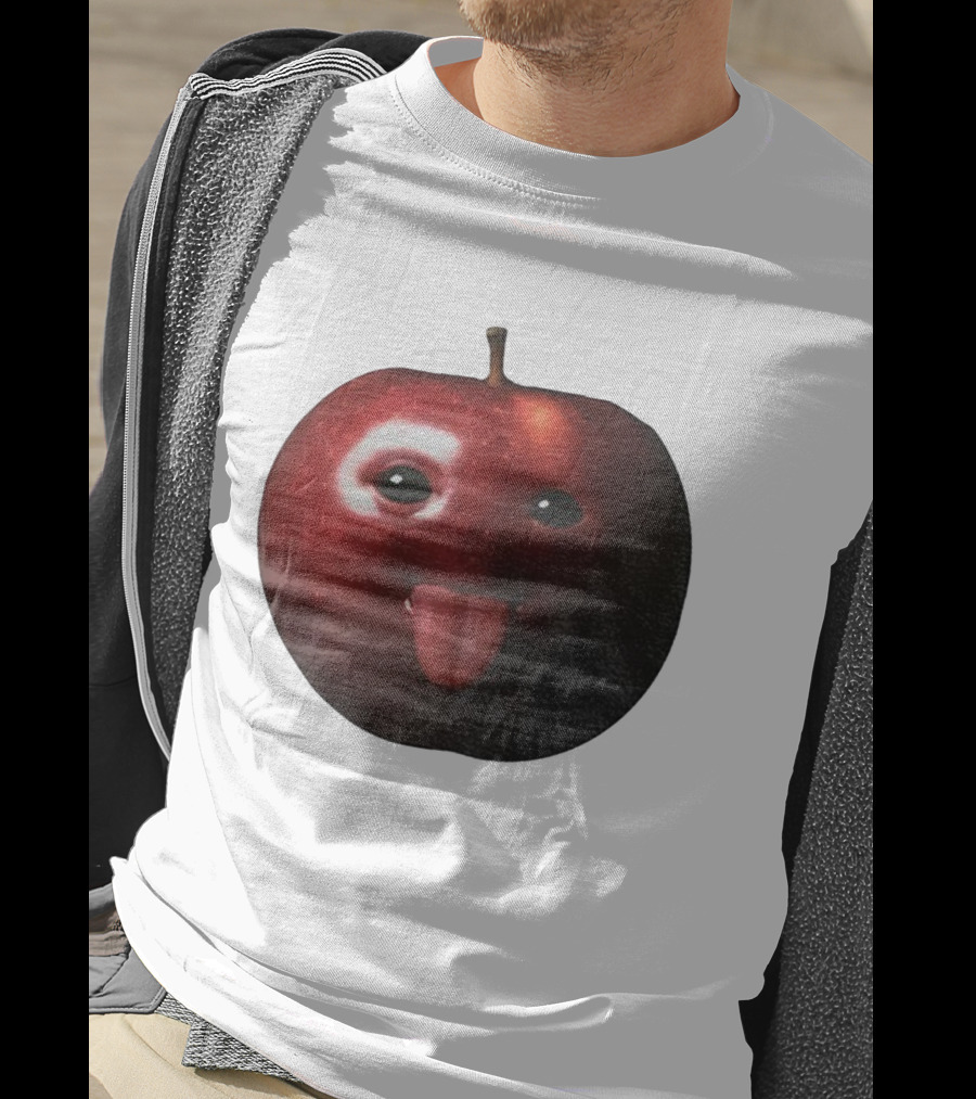 Silly AI Generated Apple Meme With Tongue Out T-Shirt