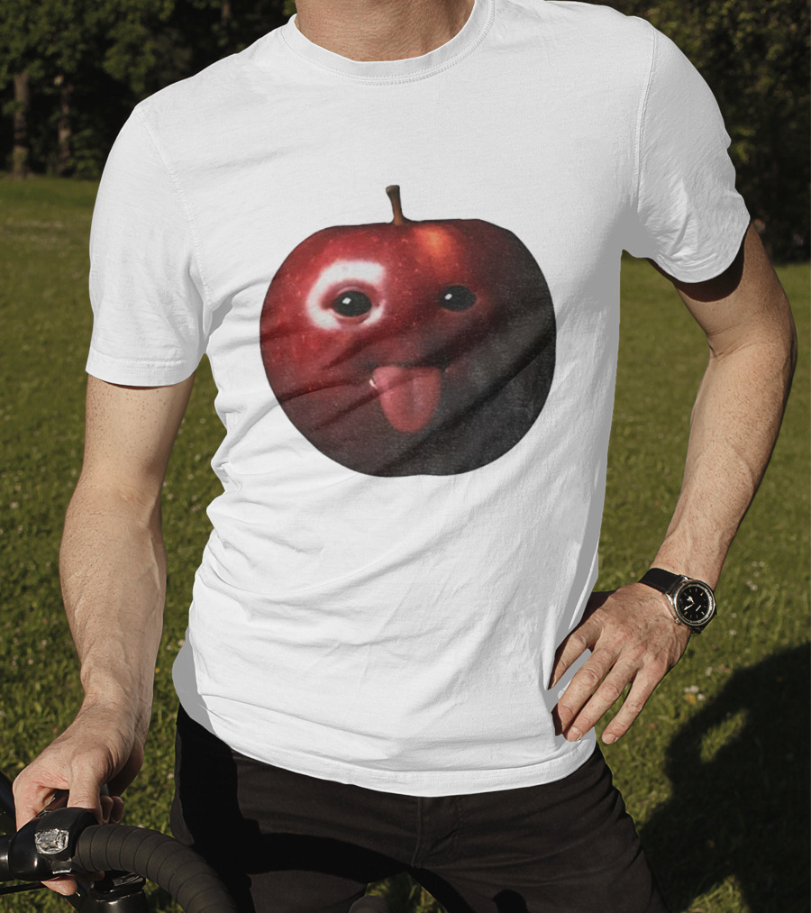 Silly AI Generated Apple Meme With Tongue Out T-Shirt