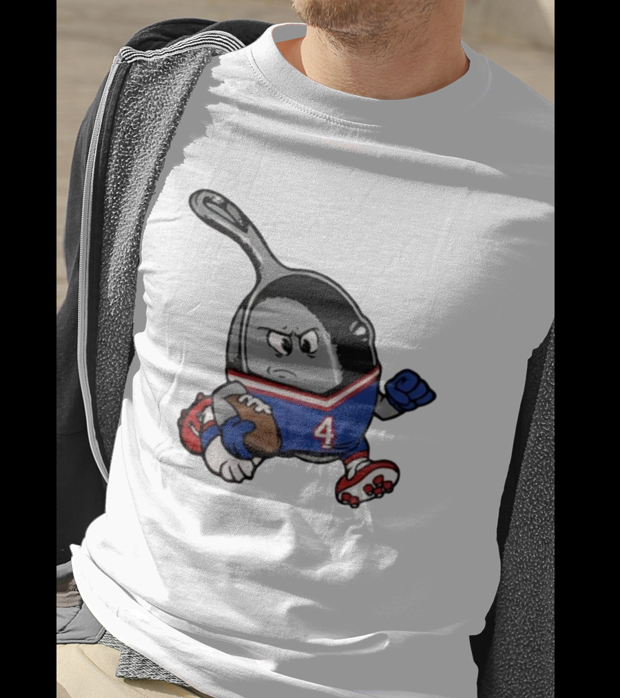 Buffalo Bills Football Pan Character Running With Ball NFL Team Spirit T-Shirt