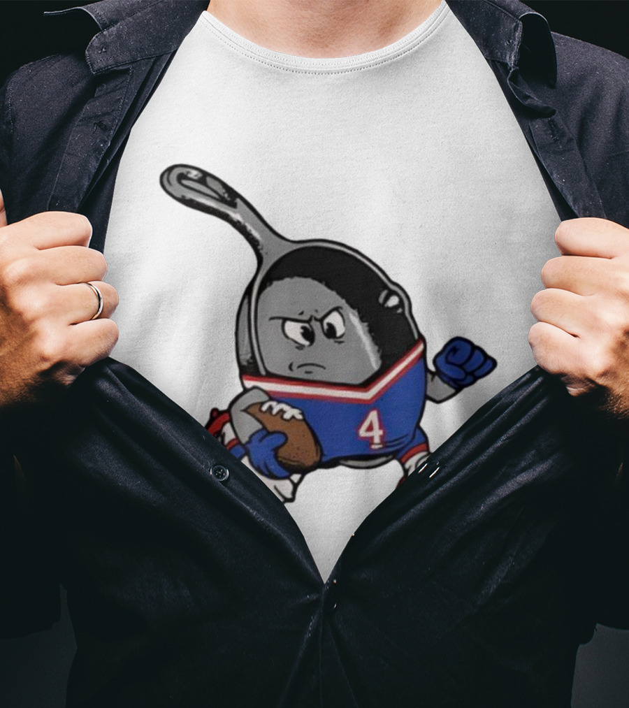 Buffalo Bills Football Pan Character Running With Ball NFL Team Spirit T-Shirt