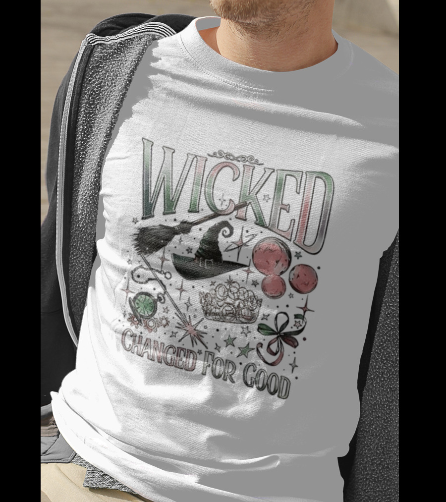 Wicked Changed For Good Unlimited Witch Hat Broomstick And Wand T-Shirt