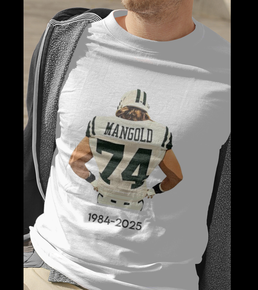 Nick Mangold 74 Jersey Back NFL Tribute 1984-2025 T-Shirt