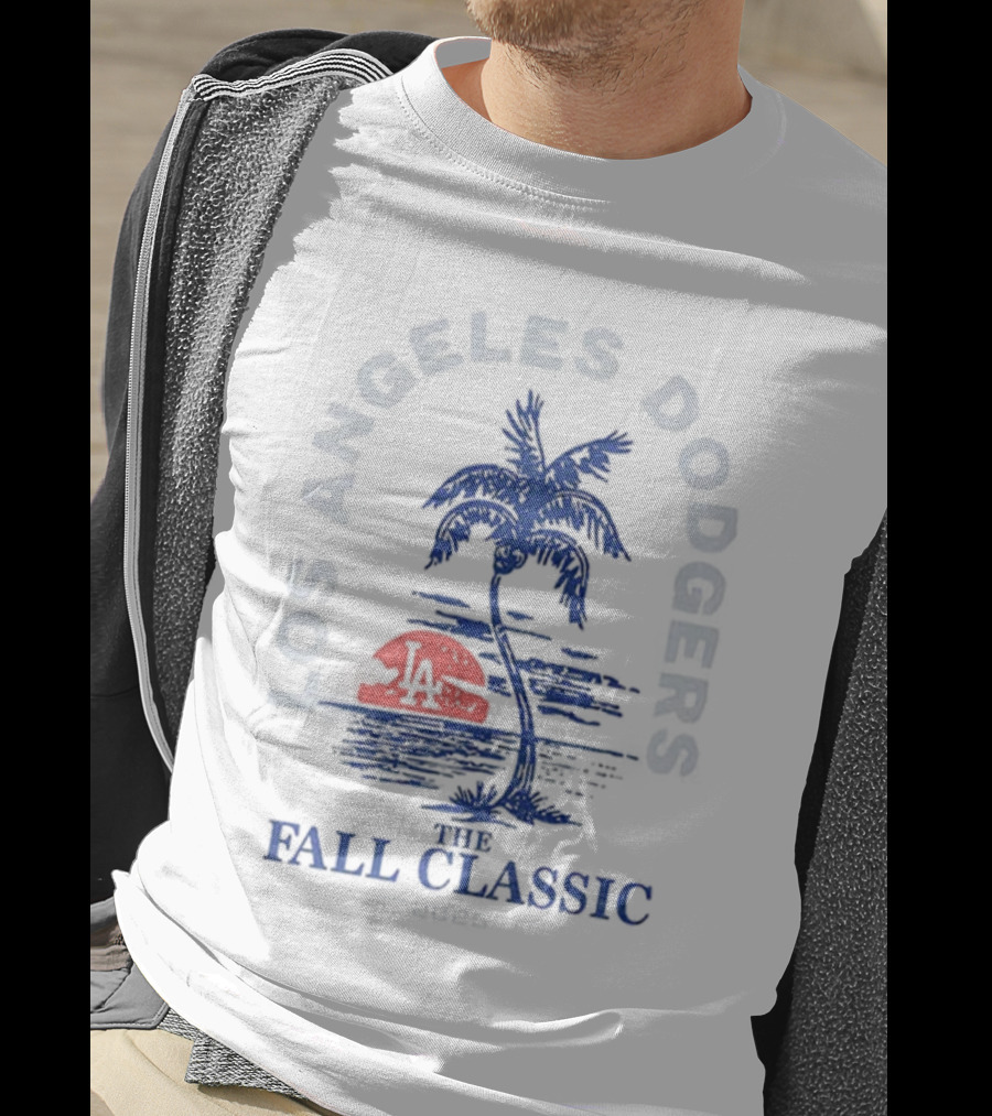 Los Angeles Dodgers Fall Classic 2025 Palmtree Sunset Baseball T-Shirt