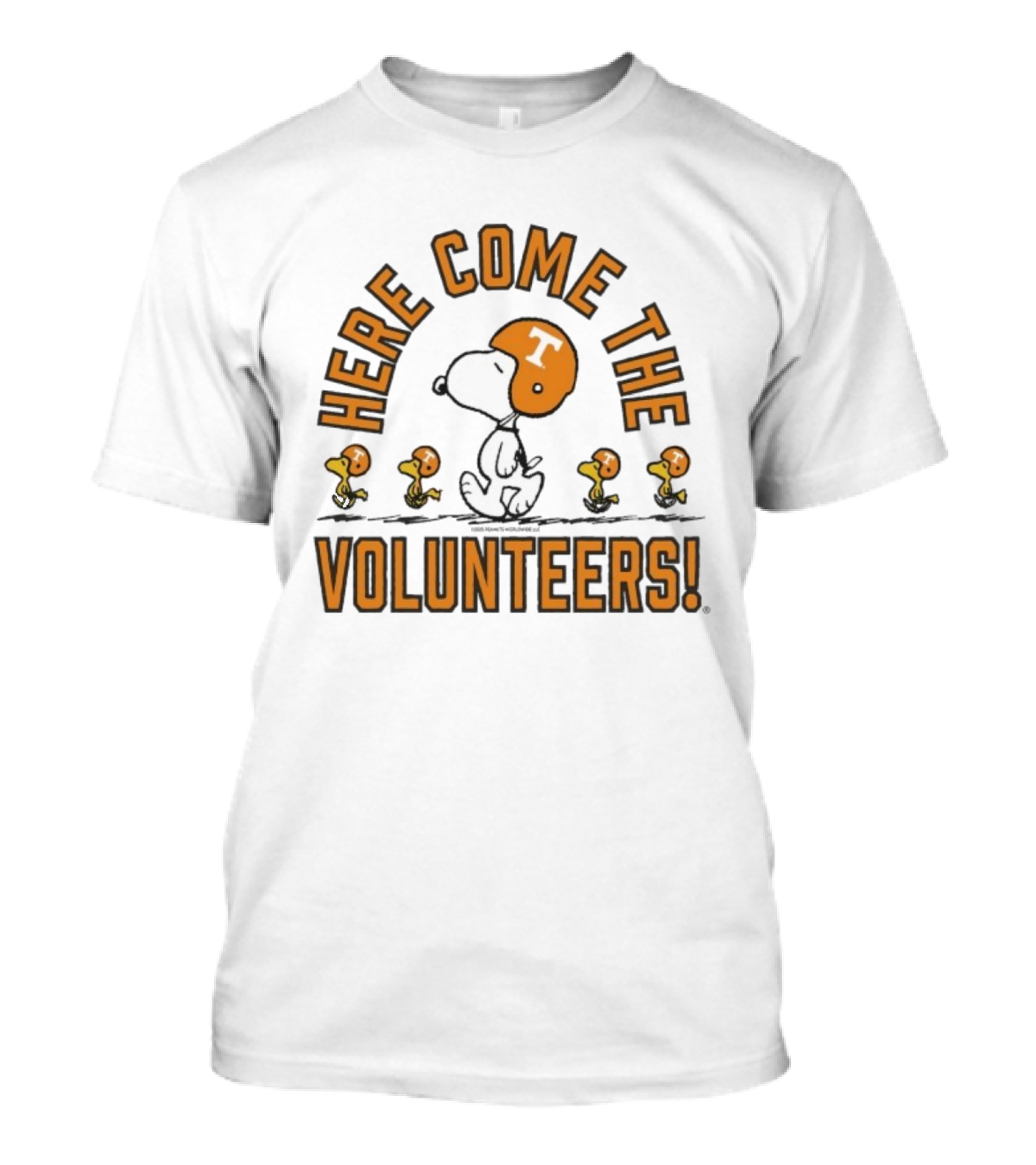 Here Come The Volunteers Snoopy Woodstock Tennessee Volunteers Peanuts Gameday T-Shirt