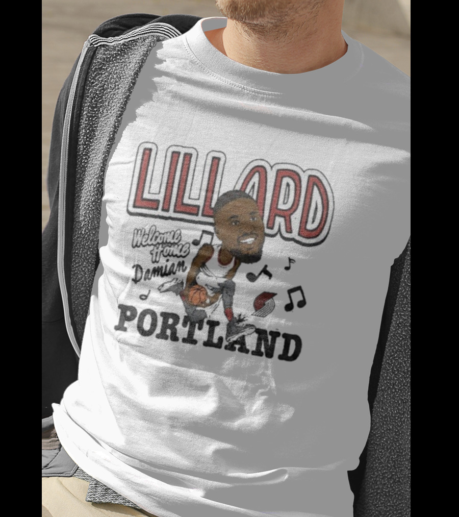 Portland Lillard Welcome Home Damian Trail Blazers T-Shirt
