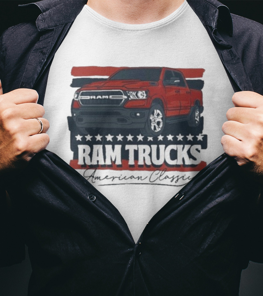 Ram Trucks American Classic Patriotic Stars And Stripes T-Shirt