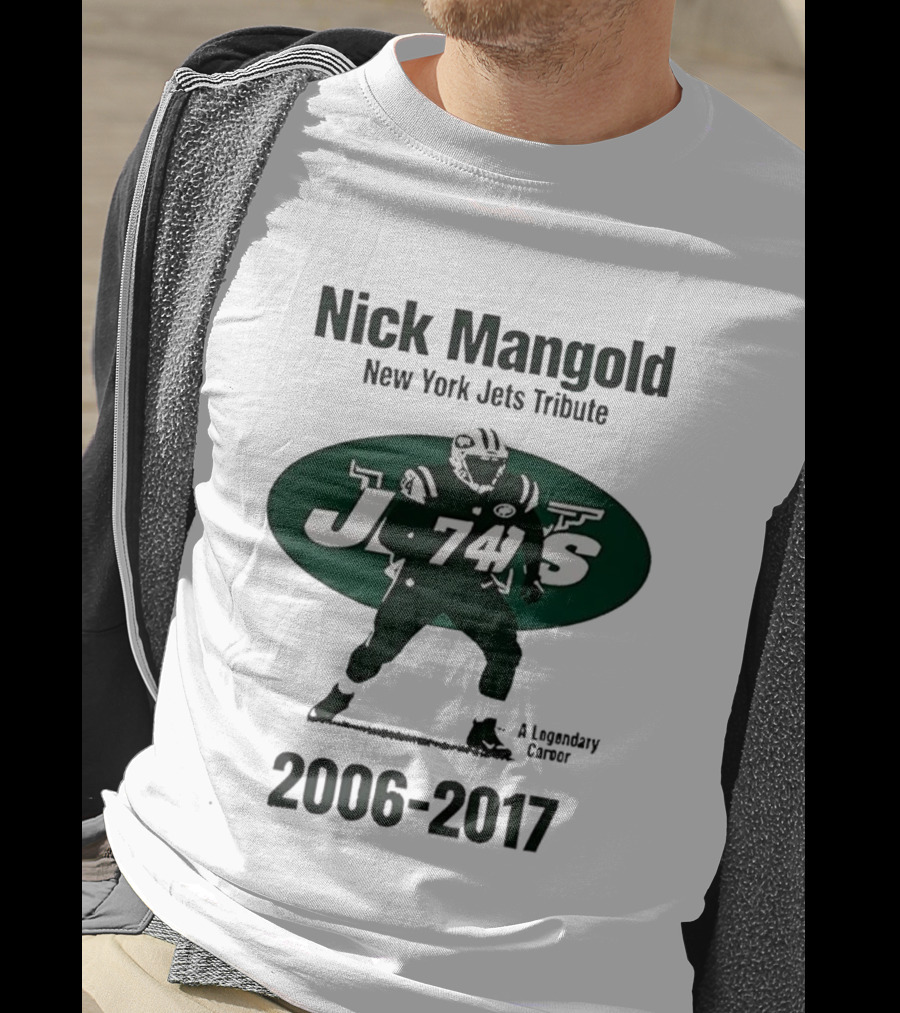 Nick Mangold New York Jets 74 2006-2017 A Legendary Career T-Shirt