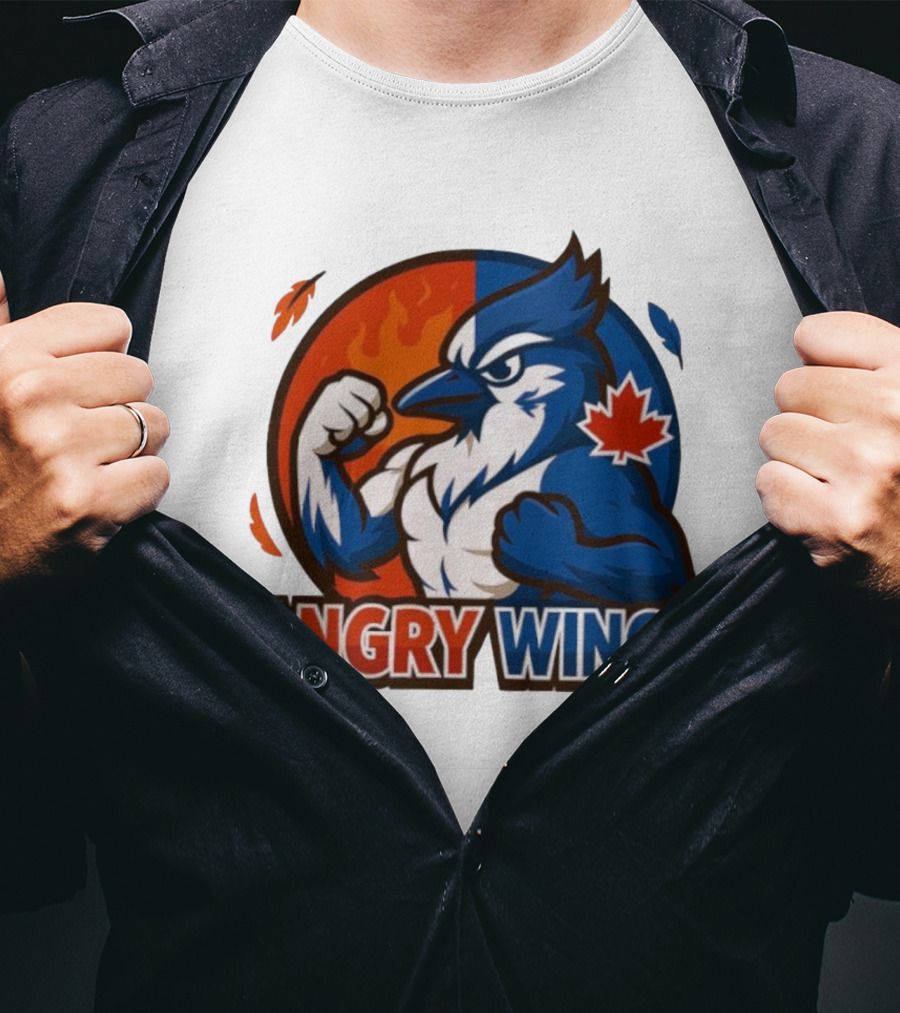Toronto Blue Jays Angry Wings Mascot Maple Leaf T-Shirt