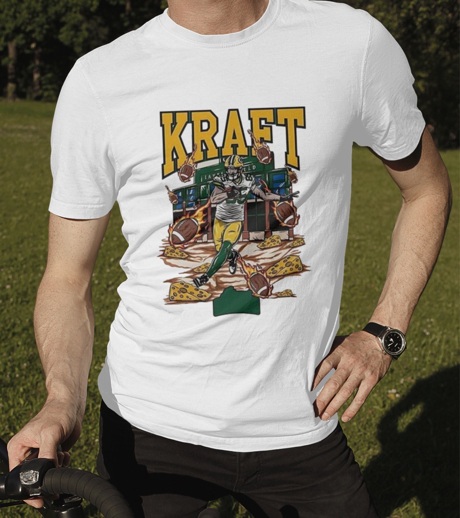 Kraft Green Bay Packers Lambeau Field Football Cheese T-Shirt