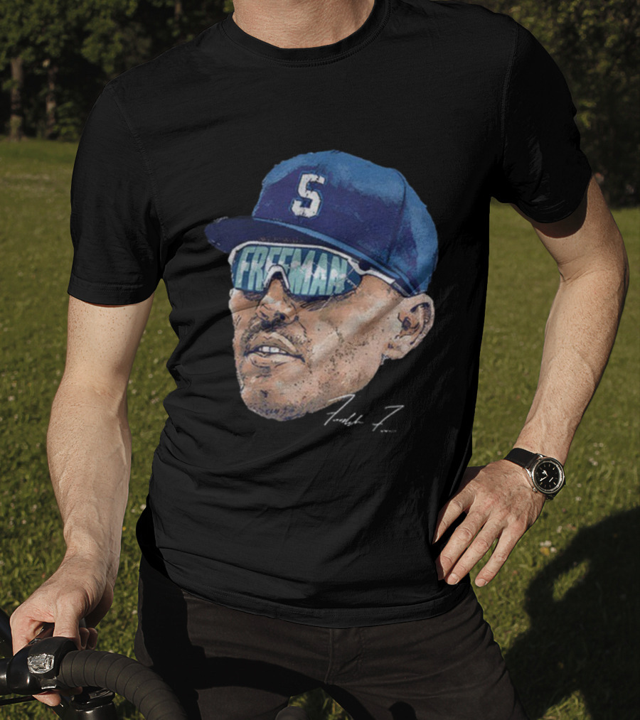 Freddie Freeman Big Face Signature 2025 Dodgers MLB Baseball World Series T-Shirt