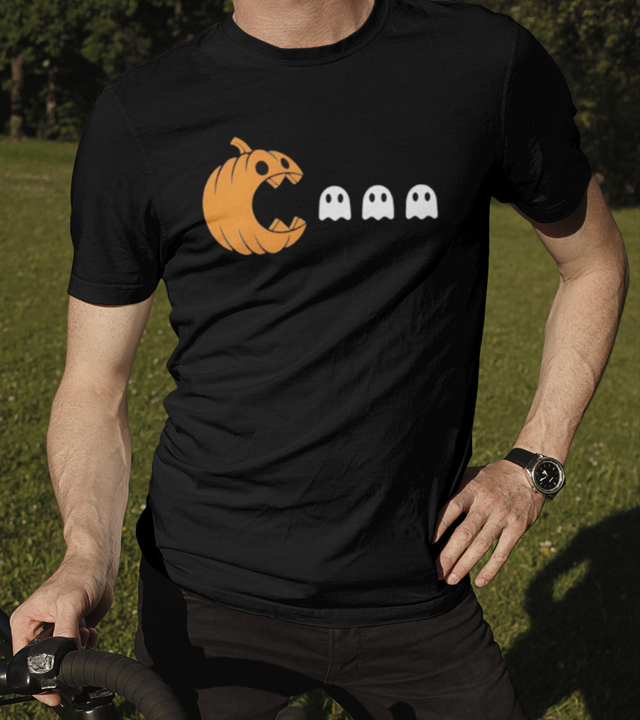 Playful Halloween Pumpkin Ghost Muncher T-Shirt