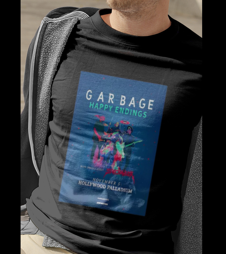 Garbage Happy Endings Tour Hollywood Palladium November 5 Special Guest Starcrawler T-Shirt