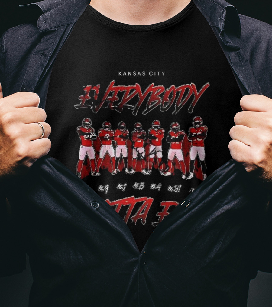 Kansas City Chiefs Football Everybody Gotta Eat Gameday Team Spirit T-Shirt