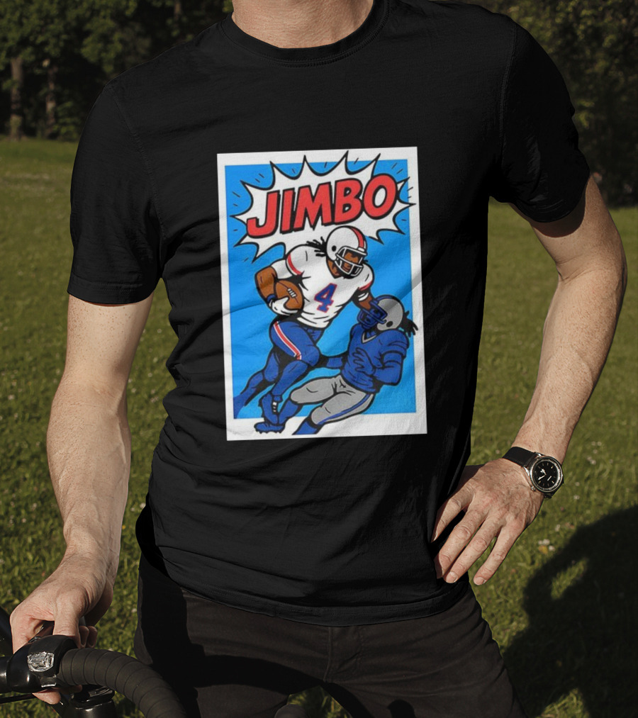 James Cook Jimbo Number 4 Buffalo Bills Football T-Shirt