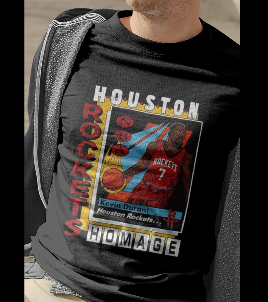 Kevin Durant Houston Rockets NBA Homage Trading Card T-Shirt