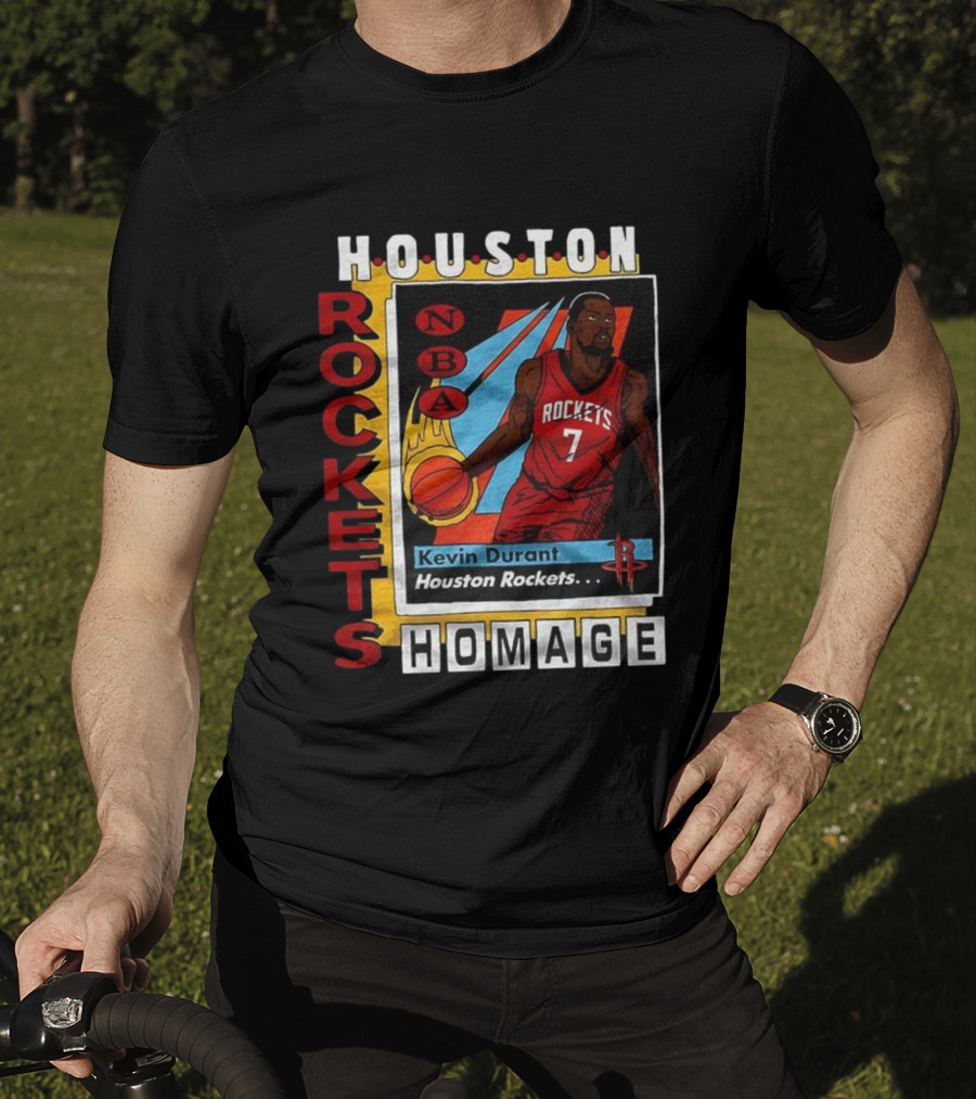 Kevin Durant Houston Rockets NBA Homage Trading Card T-Shirt