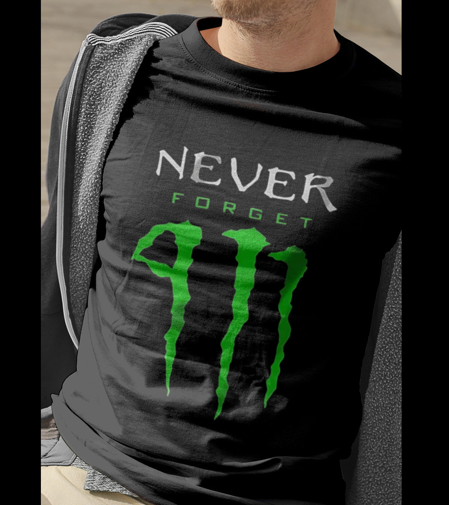 NEVER FORGET 911 Green Claw Marks T-Shirt
