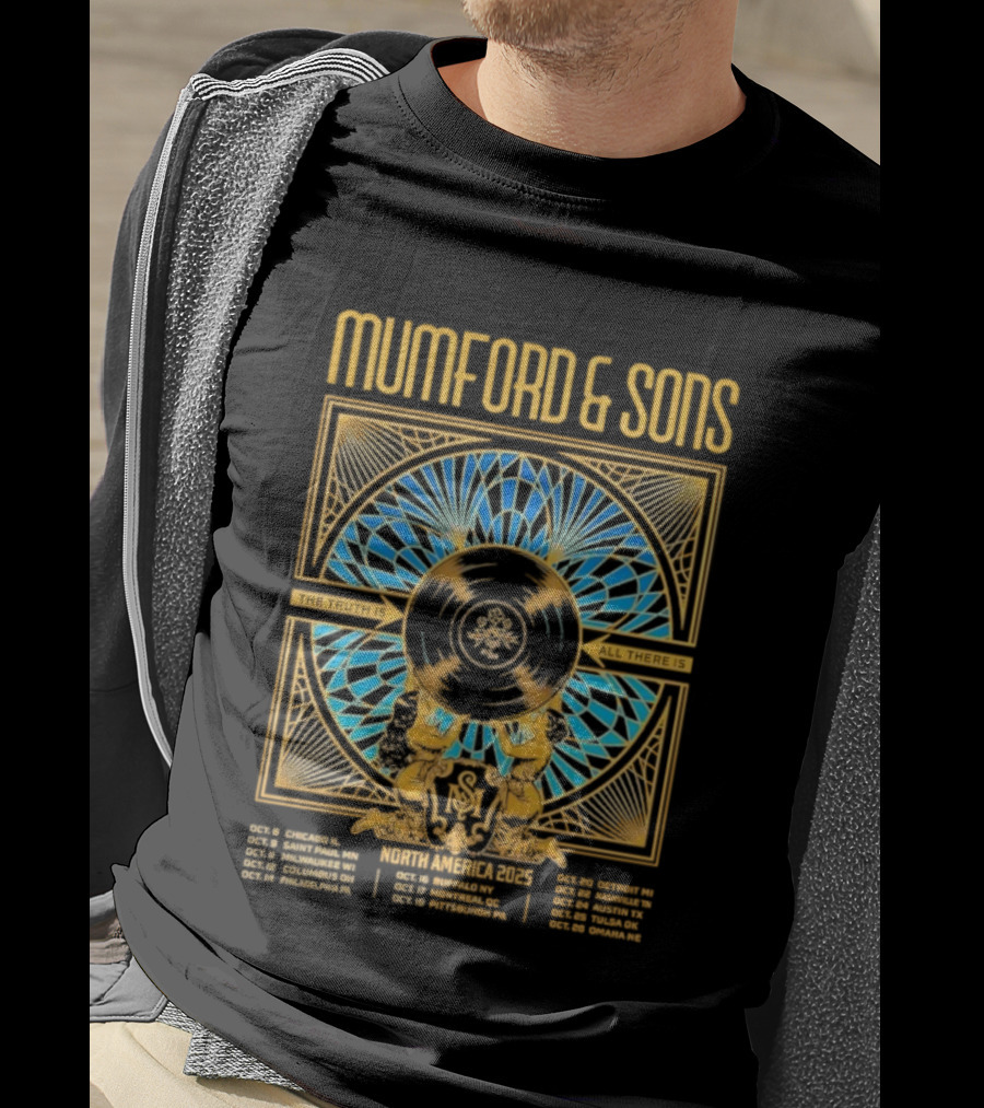 Mumford & Sons 2025 North America Tour Chicago New York San Francisco Denver Dates T-Shirt