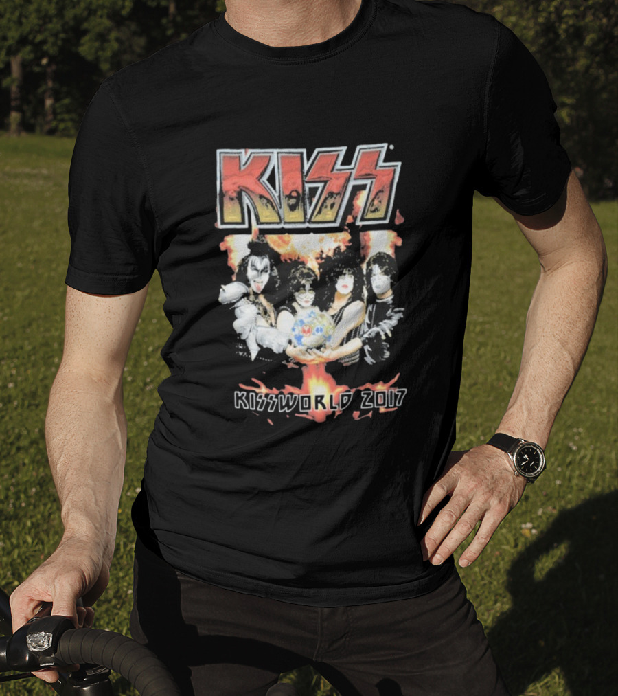 KISS Band Kissworld 2017 Tour Artwork T-Shirt