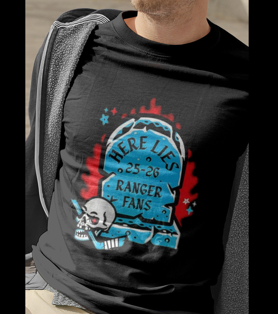 New York Rangers Fans Halloween Tombstone 2025 2026 T-Shirt